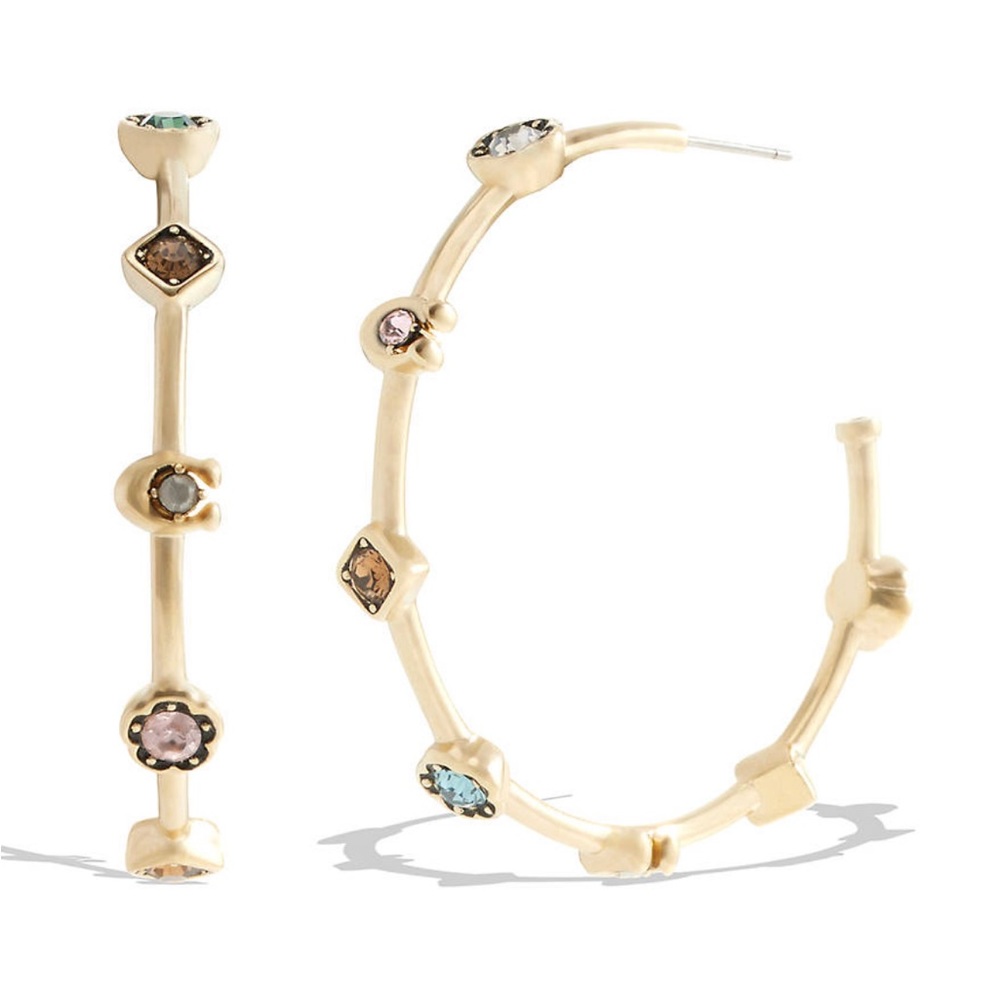 Coach gold hoops NWT